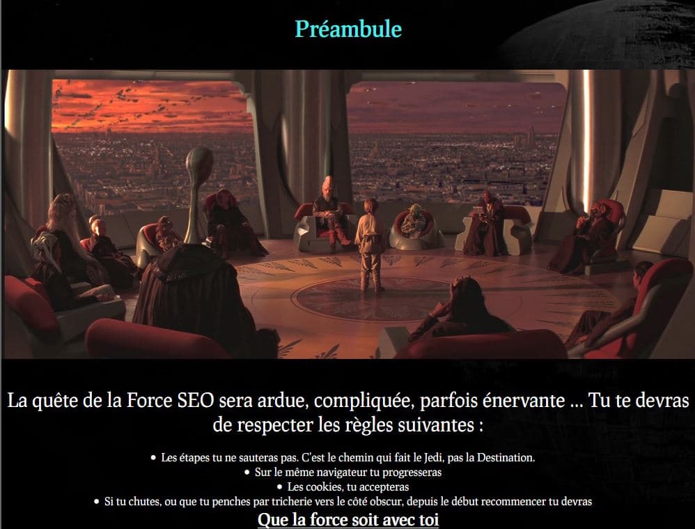Jeu SEO Star Wars